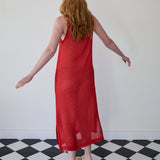 ALICE TANK DRESS, RED MUKEISH EMBROIDERY