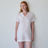 KIRA MINI DRESS, IVORY RAW SILK
