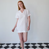 KIRA MINI DRESS, IVORY RAW SILK
