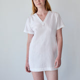 KIRA MINI DRESS, IVORY RAW SILK