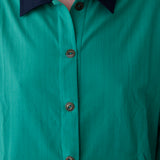 TULSI JACKET, MINT COTTON HANDLOOM