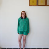 TULSI JACKET, MINT COTTON HANDLOOM