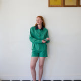 TULSI JACKET, MINT COTTON HANDLOOM