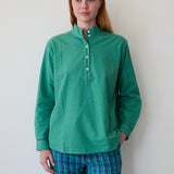 NILA PANTS, BLUE // GREEN CHECK COTTON