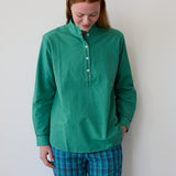 NILA PANTS, BLUE // GREEN CHECK COTTON