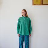 NILA PANTS, BLUE // GREEN CHECK COTTON