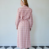 LILY SHIRT, PINK CHECK COTTON
