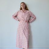 LILY SHIRT, PINK CHECK COTTON