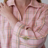 LILY MINI TUNIC, PINK CHECK COTTON