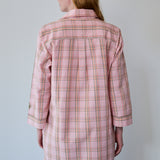 LILY MINI TUNIC, PINK CHECK COTTON