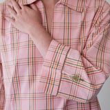 LILY MAXI TUNIC, PINK CHECK COTTON