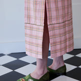 LILY MAXI TUNIC, PINK CHECK COTTON