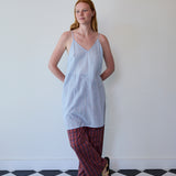 ORCHID SLIP, BLUE COTTON VOILE