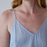 ORCHID SLIP, BLUE COTTON VOILE