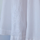 GARDEN WRAP SKIRT, IVORY CHIKAN EMBROIDERY