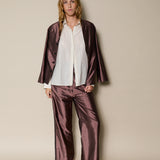 SIVA JACKET, CHOCOLATE BROWN RAW SILK