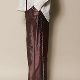 SIVA PANT, CHOCOLATE BROWN RAW SILK
