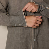 LOTUS SHIRT, BROWN CHECK HANDLOOM COTTON
