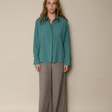 LOTUS PANT, BROWN CHECK HANDLOOM COTTON