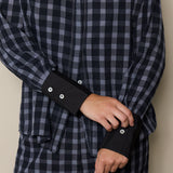 TULIPA SHIRT, BLACK // GREY CHECKERED COTTON