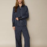 TULIPA SHIRT, BLACK // GREY CHECKERED COTTON