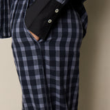 TULIPA SHIRT, BLACK // GREY CHECKERED COTTON