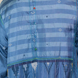 NOAL DRESS, SKY BLUE JAMDANI SILK