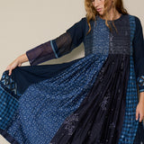 ROYA DRESS, INDIGO // BLUE SILK