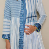 LAVENDER DRESS, IVORY // BLUE COTTON
