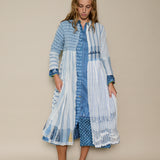 LAVENDER DRESS, IVORY // BLUE COTTON