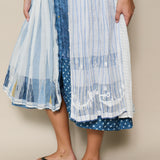 LAVENDER DRESS, IVORY // BLUE COTTON
