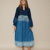 PERIDOT DRESS, INDIGO COTTON