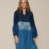 PERIDOT DRESS, INDIGO COTTON