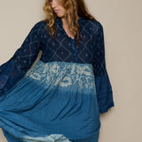PERIDOT DRESS, INDIGO COTTON