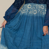 PERIDOT DRESS, INDIGO COTTON