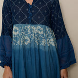 PERIDOT DRESS, INDIGO COTTON