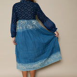 PERIDOT DRESS, INDIGO COTTON