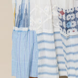 NILE DRESS, IVORY // BLUE COTTON