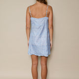 SEA SLIP DRESS, SKY BLUE SILK