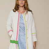 JODHPUR COAT, IVORY COTTON HANDLOOM