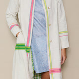 JODHPUR COAT, IVORY COTTON HANDLOOM