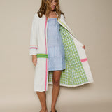 JODHPUR COAT, IVORY COTTON HANDLOOM