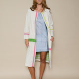 JODHPUR COAT, IVORY COTTON HANDLOOM