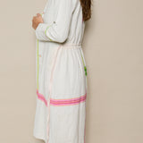 JODHPUR COAT, IVORY COTTON HANDLOOM