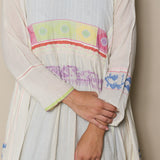 SAPHIRE DRESS, IVORY JAMDANI COTTON