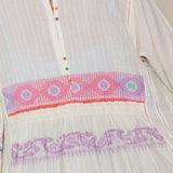 SAPHIRE DRESS, IVORY JAMDANI COTTON