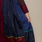 CARLA DRESS, BURGUNDY SILK