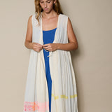 PEARL DRESS, IVORY COTTON SLEEVELESS