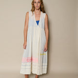 PEARL DRESS, IVORY COTTON SLEEVELESS