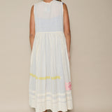 PEARL DRESS, IVORY COTTON SLEEVELESS